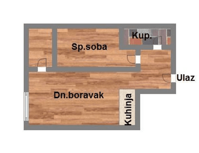 Dvosoban stan u izgradnji, Fenomenalna lokacija -38m2 