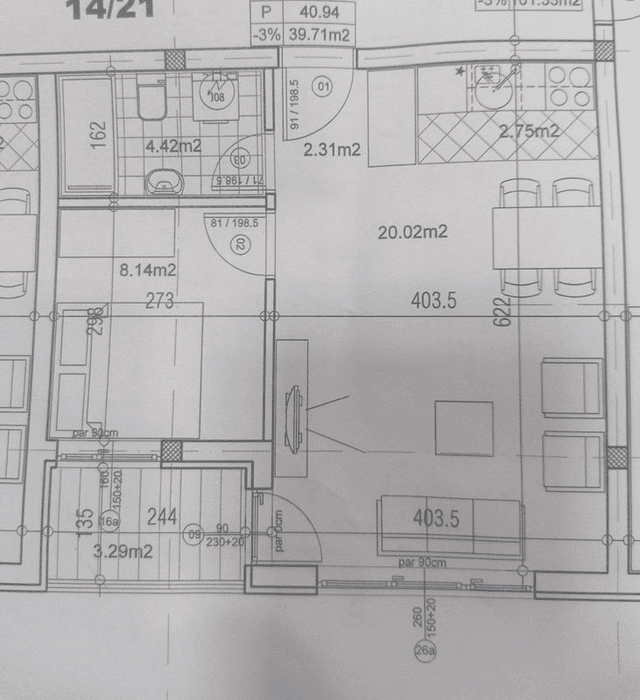 Dvosoban stan u izgradnji od 41m2!Bulevar Oslobođenja!