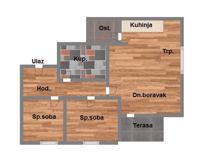 Odličan dvoiposoban stan na Petrovaradinu-59m2