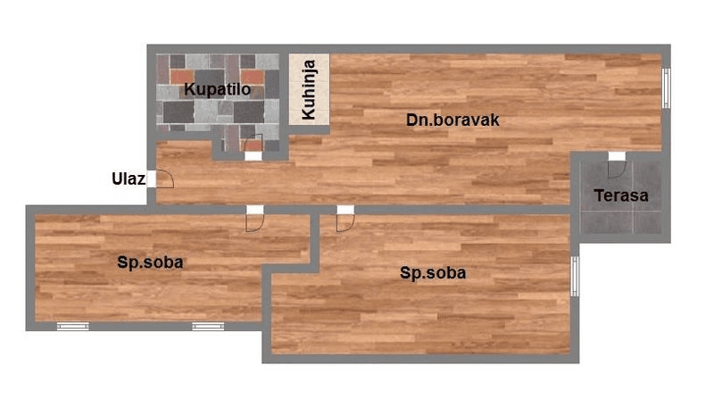 Trosoban - 49m2 - Adice