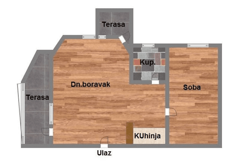 Dvoiposoban stan na Karagači, 55m2!