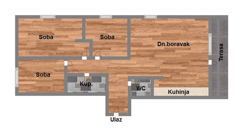 Fenomenalan raspored -73m2 