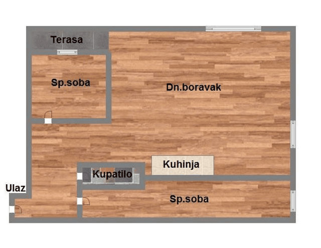 Dvoiposoban - 56m2 - Telep