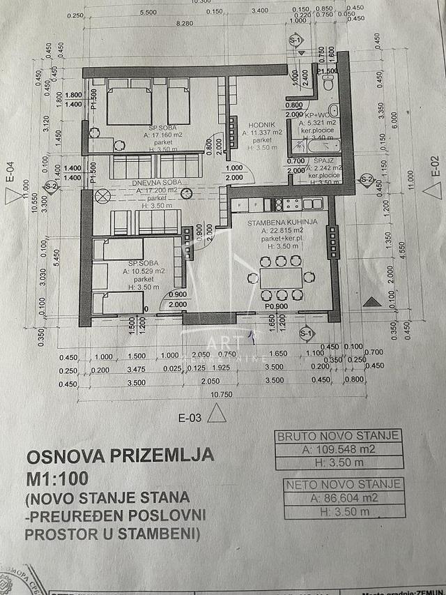 3.0 stan,87m2,Zemun,Cara Dušana,adaptivan u lokal ID#7313