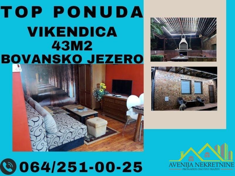 Ekstra ponuda, vikendica 43m2+ 3 ara placa, Bovansko jezero