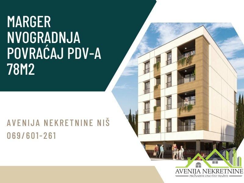 Marger, 78m2, Novogradnja, Povraćaj pdv