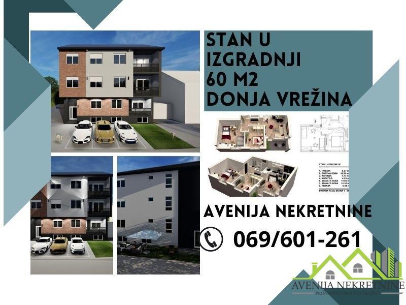 Stan u izgradnji, 60m2, Donja Vrežina