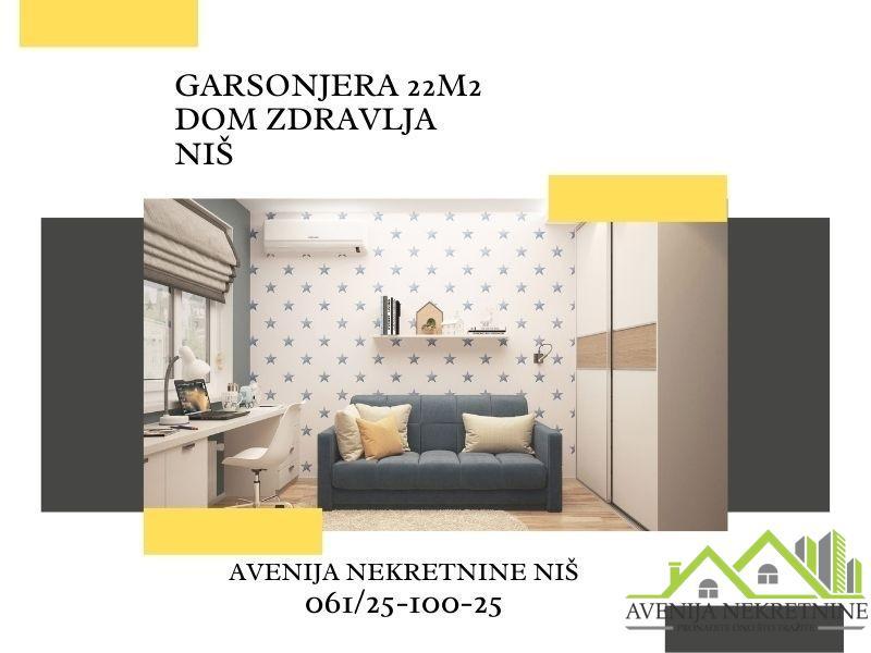 Garsonjera 22m2 Niš, Dom zdravlja