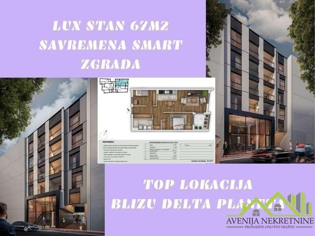 LUX STAN 67M2 U SMART ZGRADI BLIZU DELTA PLANETA - POVRAĆAJ PDV-a