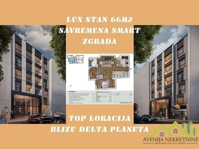 LUX STAN 66M2 U SMART ZGRADI BLIZU DELTA PLANETA - POVRAĆAJ PDV-a