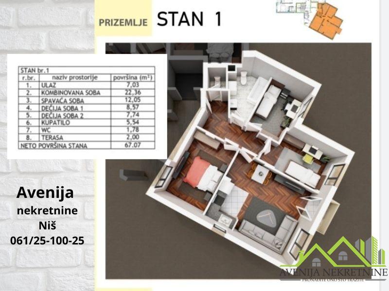 Stan u izgradnji 3,5 soban, Aplovac, Niš