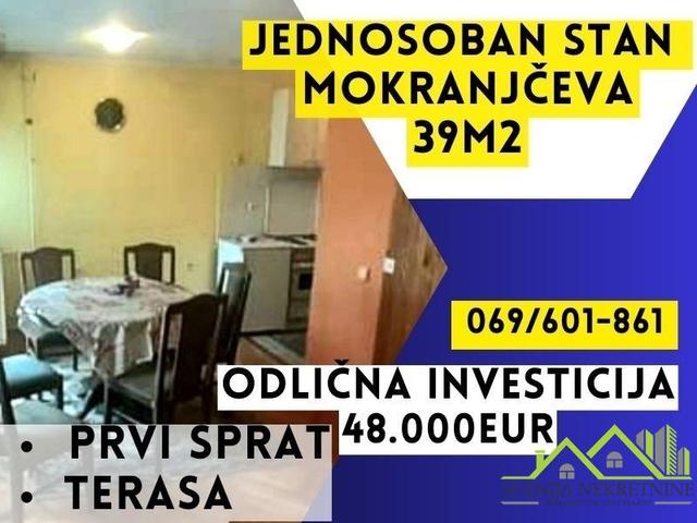 Jednosoban stan, 39m2, Mokranjceva, 48000 eur