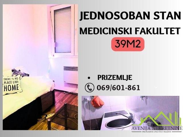 Jednosoban stan, 39m2,  Medicinski fakultet 64000 eur