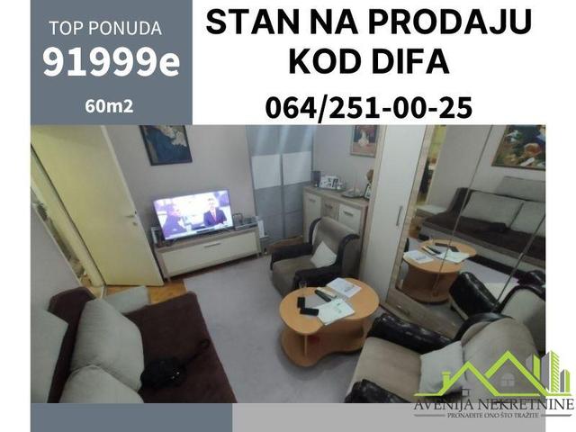 Jedna od najatraktvinijih lokacija u gradu, trosoban stan 60m2, 91999e, može na kredit