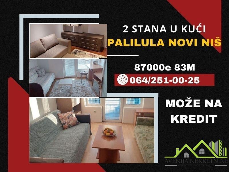 Top ponuda, namešteni stanovi u kući 23m2+60m2 87000e, može na kredit