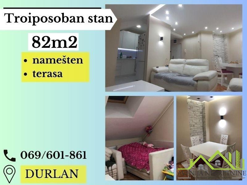 Trosoban Stan, Durlan  kompletno namesten, 88500 eur 