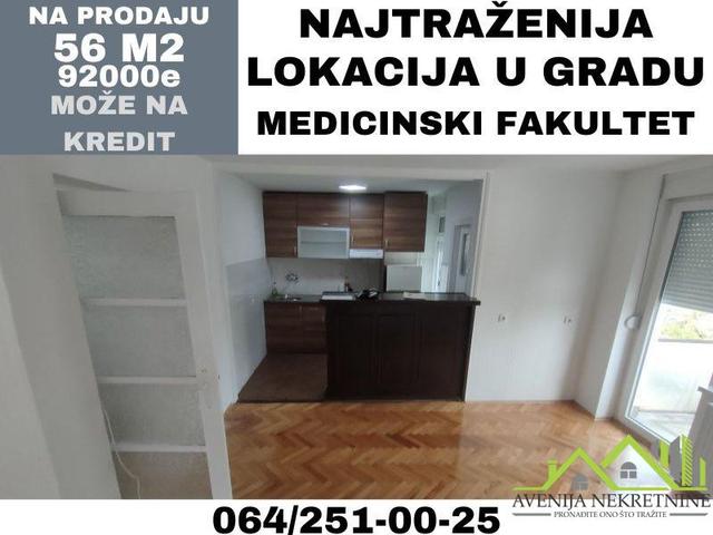 Stan na prodaju na najtraženijoj lokaciji u Nišu kod Medicinskog, 56m2, renoviran, može na kredit