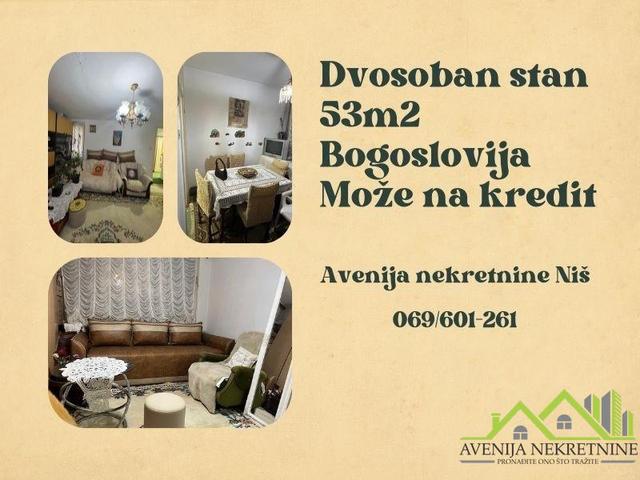 Dvosoban stan, 53m2, Bogoslovija, Može na kredit