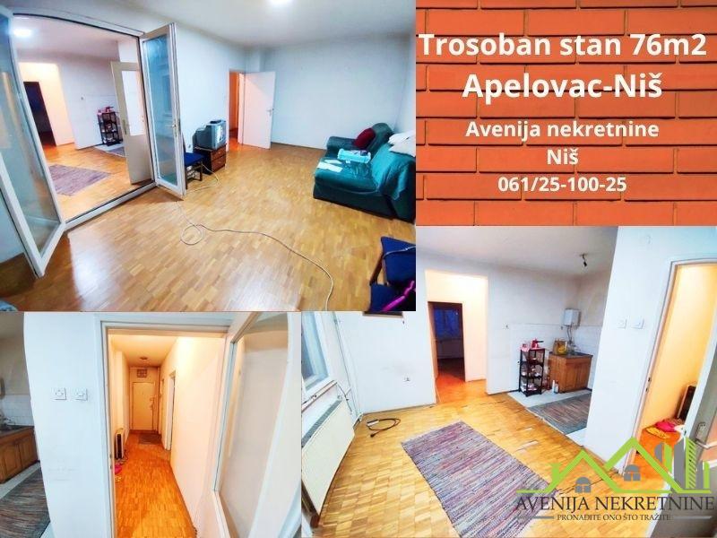 Trosoban stan 76m2 Apelovac