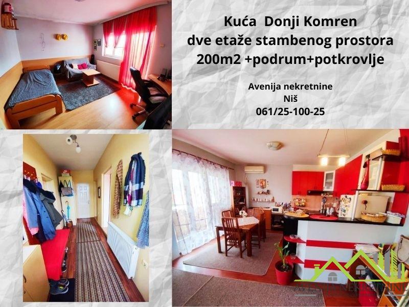  Kuća 200m2 Pr,I sprat,  Donji Komren, Niš