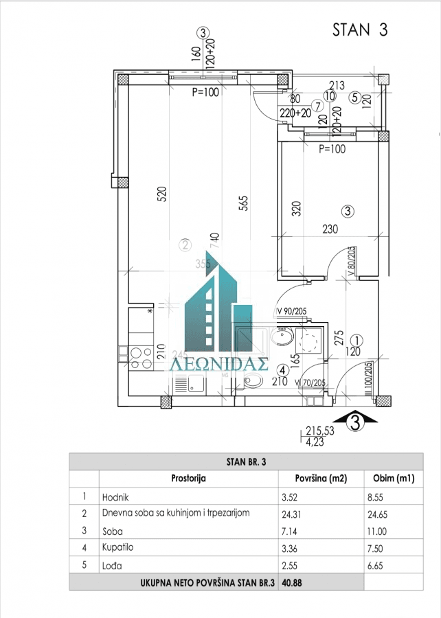 1.5 stan u novogradnji, kod novog Kliničkog centra