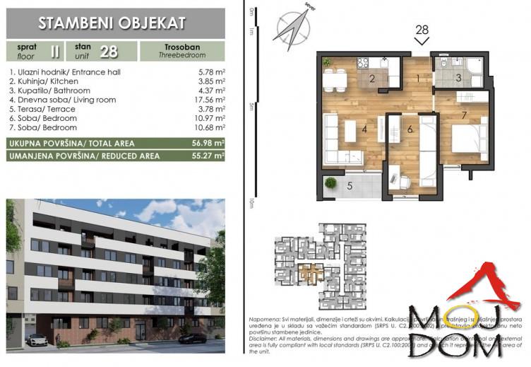 Stan,NOVI SAD,TELEP,kv: 58, € 140900, ID: 1025776