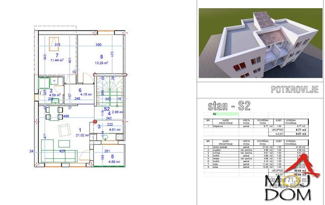 Stan,VETERNIK,VETERNIK,kv: 71, € 132750, ID: 1029401