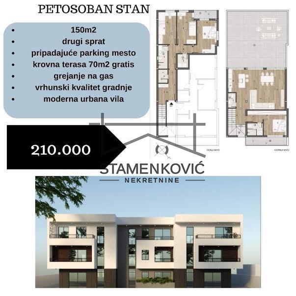 Petosoban stan  u Veterniku , sa gratis terasom od 70m2 ! ID#5407