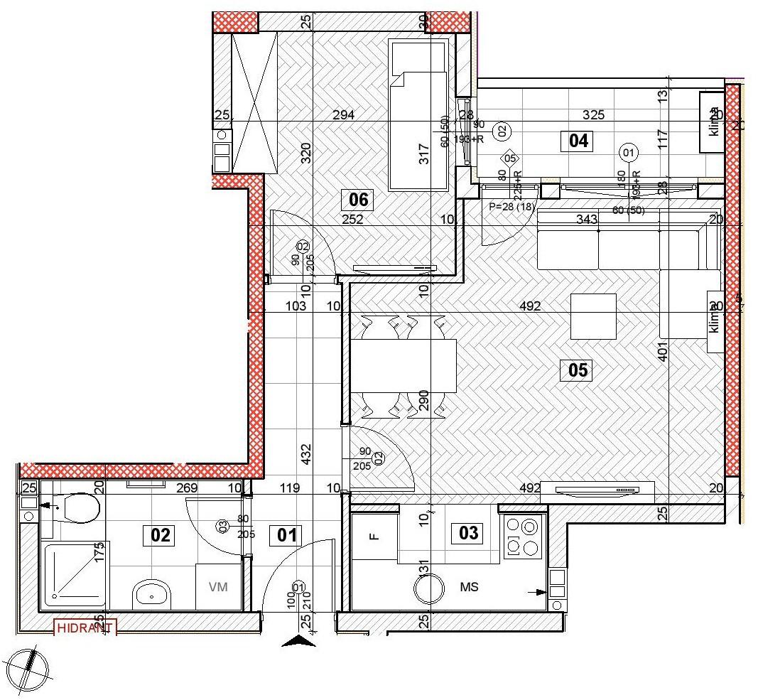 Stan,NOVI SAD,NOVO NASELJE,kv: 42.36, € 82600, ID: 1037726