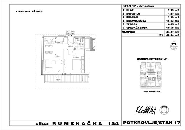 Stan,NOVI SAD,NOVA DETELINARA,kv: 43.04, € 106400, ID: 1038713