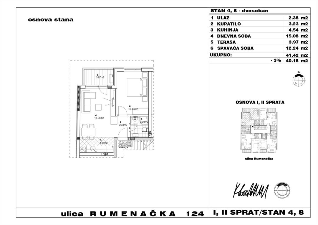 Stan,NOVI SAD,NOVA DETELINARA,kv: 40.18, € 99350, ID: 1038708