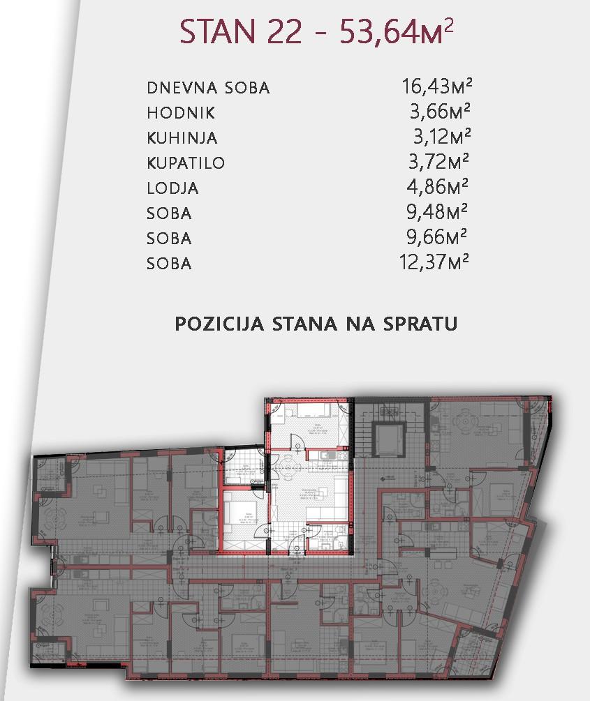 Stan,NOVI SAD,TELEP,kv: 53.64, € 135400, ID: 1039223