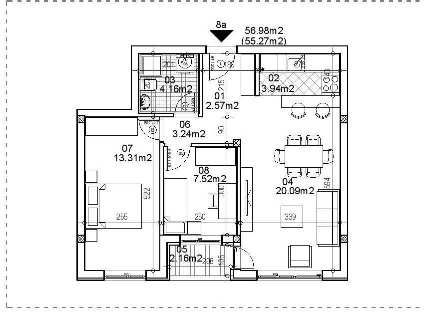 Stan,NOVI SAD,TELEP,kv: 55.24, € 119500, ID: 1039683