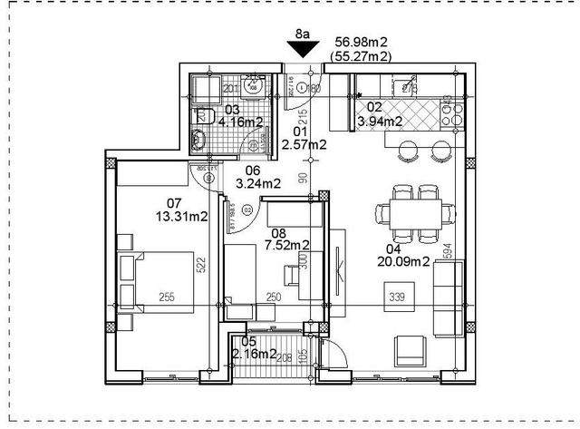 Stan,NOVI SAD,TELEP,kv: 55.24, € 119500, ID: 1039683