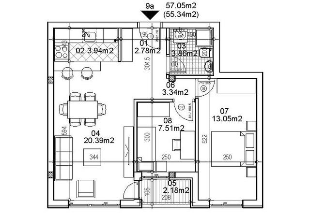 Stan,NOVI SAD,TELEP,kv: 55.46, € 120000, ID: 1039684