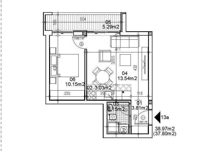 Stan,NOVI SAD,TELEP,kv: 37.82, € 81800, ID: 1039688