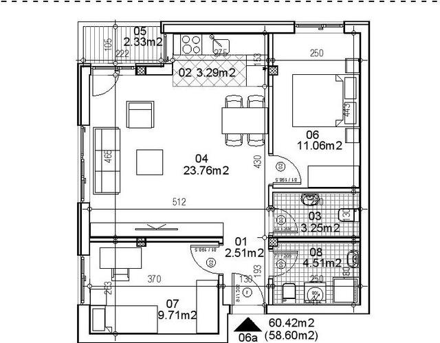 Stan,NOVI SAD,TELEP,kv: 57.31, € 123950, ID: 1039681