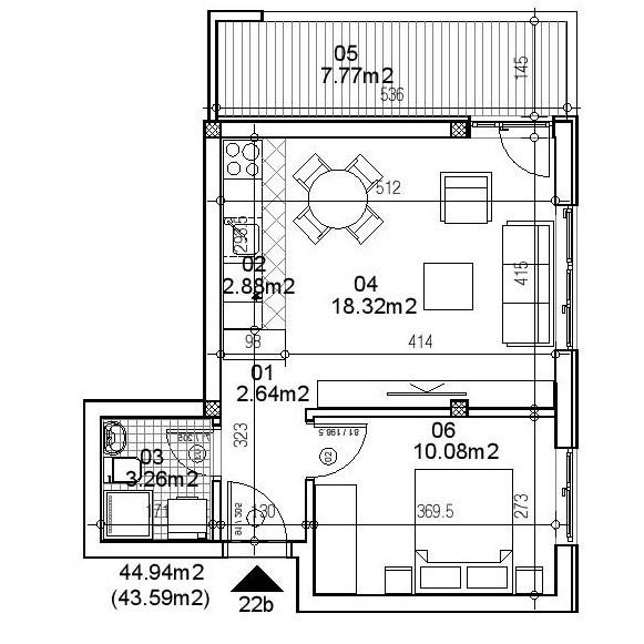 Stan,NOVI SAD,TELEP,kv: 40.35, € 87300, ID: 1039712