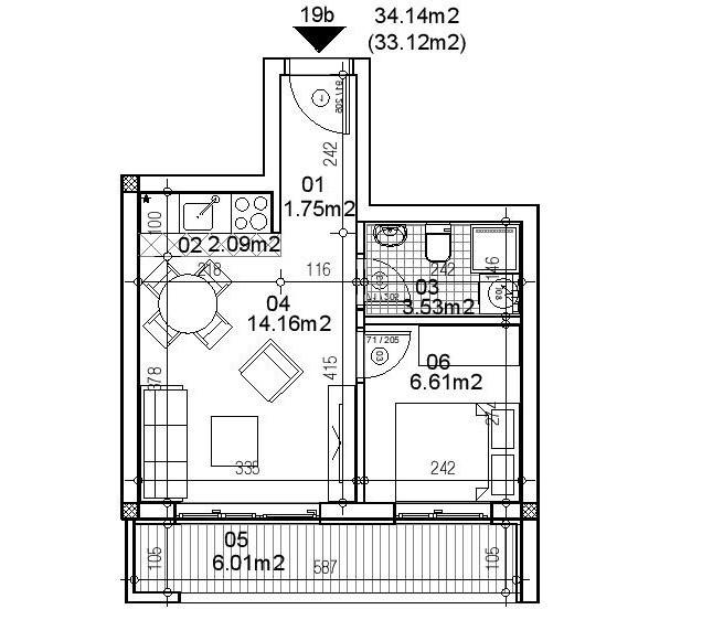 Stan,NOVI SAD,TELEP,kv: 34.09, € 73750, ID: 1039709