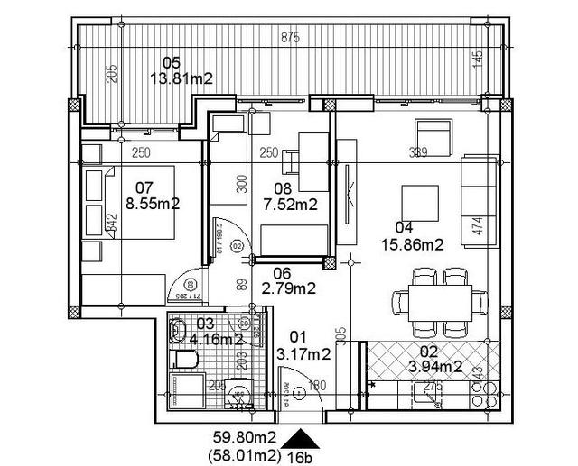 Stan,NOVI SAD,TELEP,kv: 58.21, € 125900, ID: 1039707