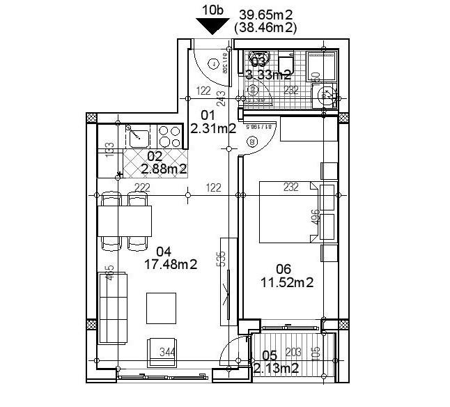 Stan,NOVI SAD,TELEP,kv: 38.64, € 83600, ID: 1039701